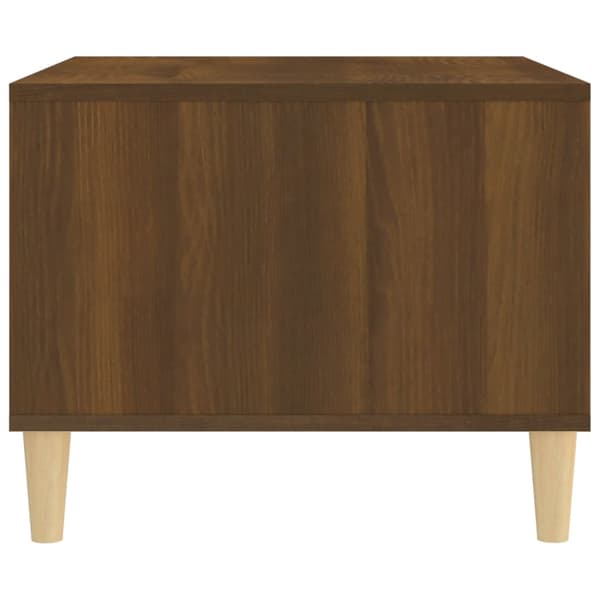 vidaXL sofabord brunt egetræ 60x50x40 cm træbaseret materiale