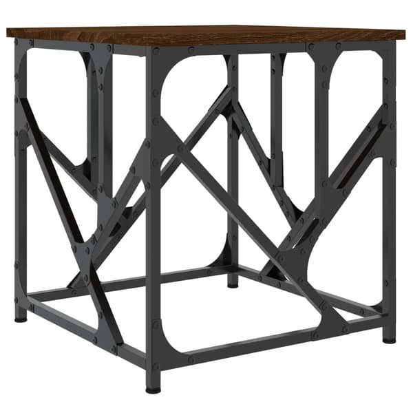 vidaXL sofabord brunt egetræ 45x45x47,5 cm
