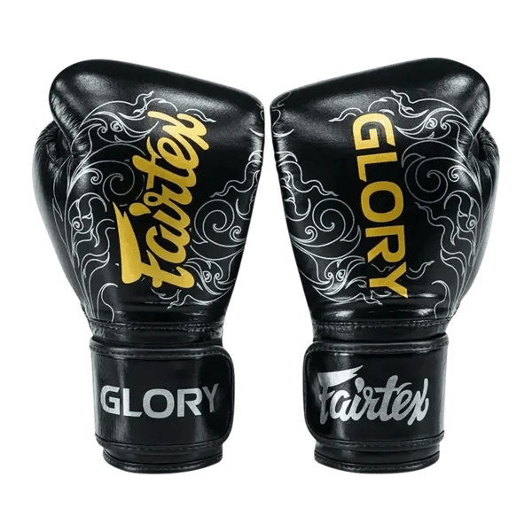Fairtex Glory Kickboxing Konkurrence Træningsboksehandsker 10OZ Sort/Sølv
