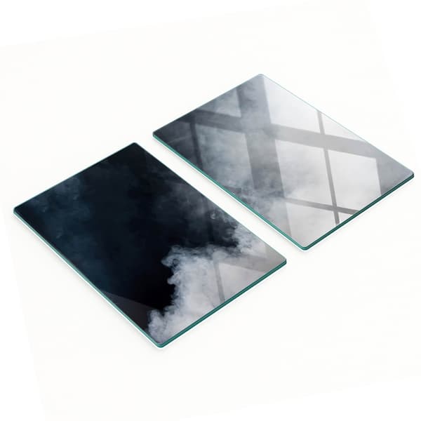 Multifunktionella dekorativa glastavlor med tryck vit rök 2x40x52 cm