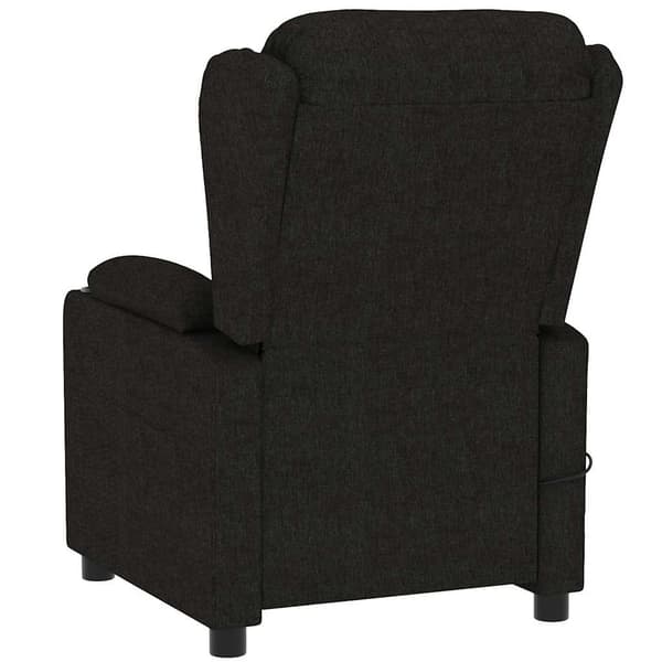 vidaXL elektrisk massagestol, sort, stof