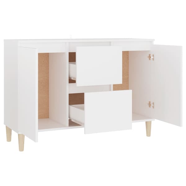 vidaXL skab, hvidt, 103,5x35x70 cm, spånplade