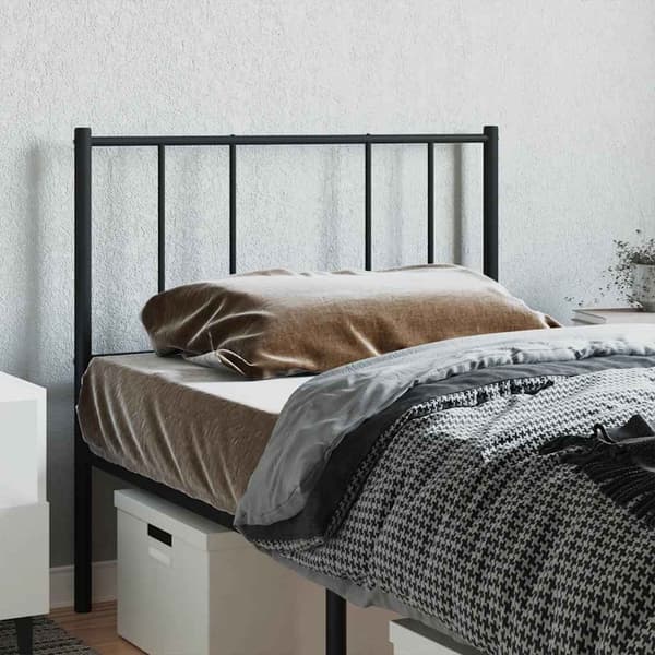 vidaXL metalsengegavl sort 90 cm