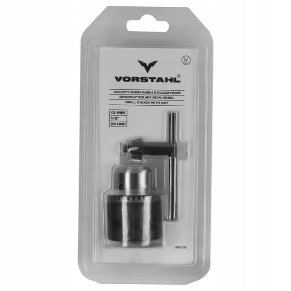 Borepatron til 13 mm bor med nøgle, 1/2” gevind, Vorstahl