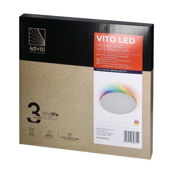 LED loftlampe 36W RGB Tuya dæmpbar