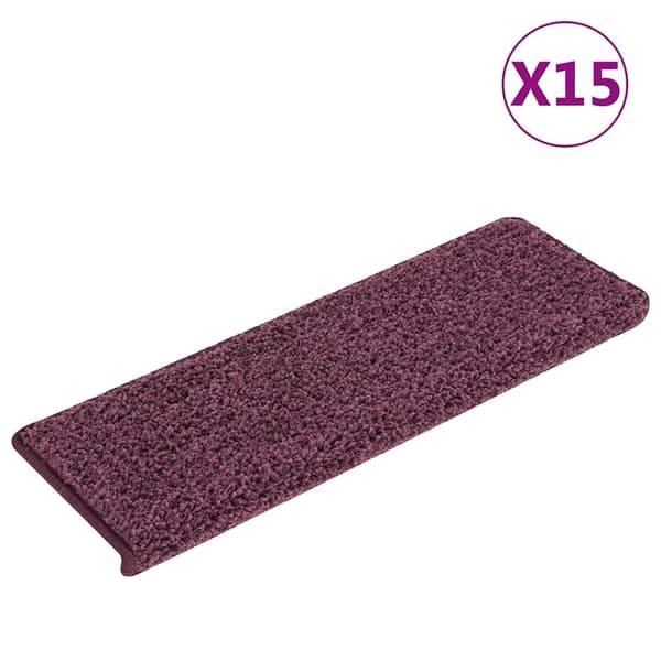 vidaXL trappetrin, 15 stk., 65x25 cm, mørkelilla