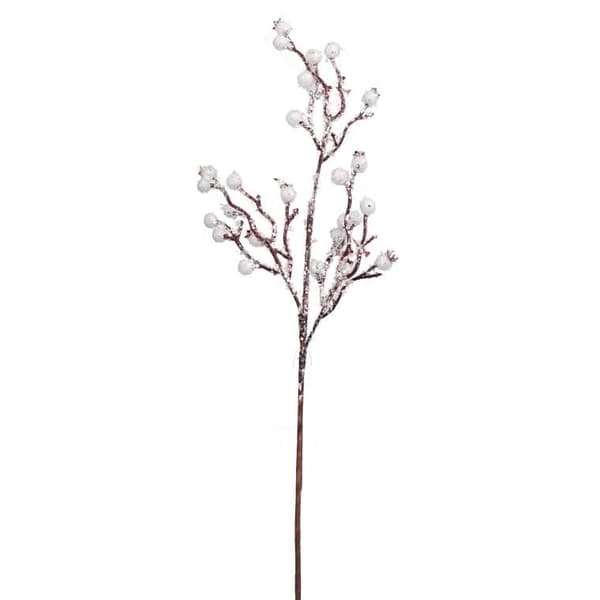 DEKORATIV GREN MED SNEBOLLER 50CM