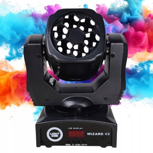 LIGHT4ME wizard v2 moving head FX scenebelysning DMX 6x10W RGBW