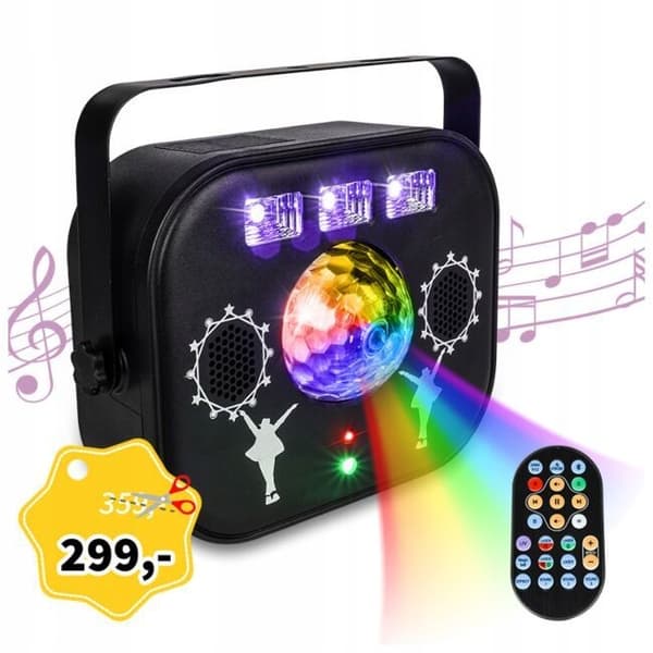 LIGHT4ME multiboks multi-effekt LED diskokugle laser