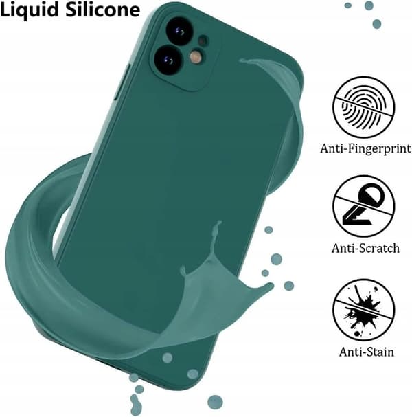 iPhone 11 MagSafe-cover silikone mørkegrøn + 2x Losvick-glas
