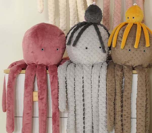 Suuri pehmolelu Octopus XXL - antrasiitti
