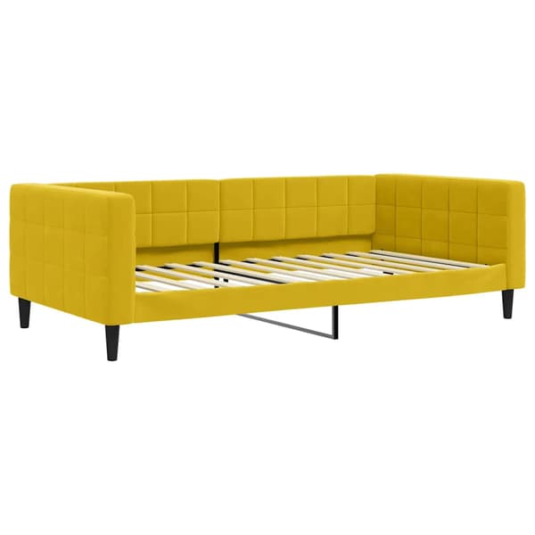 vidaXL Bäddsoffa gul 100x200 cm klädd i sammet