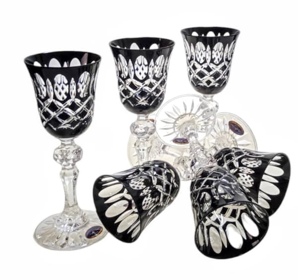 Sorte krystallikørglas 60ml Krata Oliwka