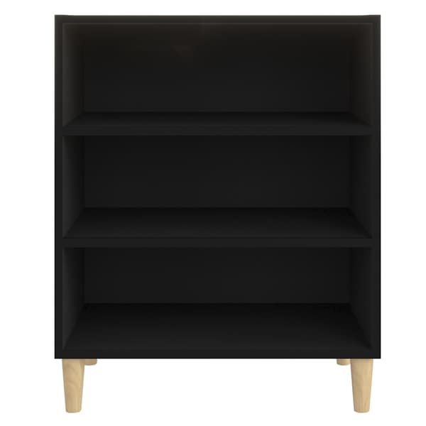 vidaXL sort skab, 57x35x70 cm, spånplade