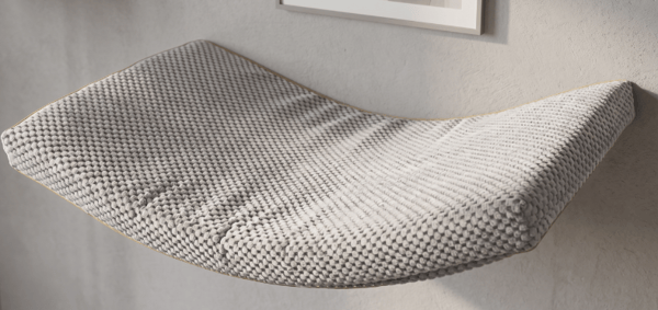 Arc Metal Kattehylde 60cm Lys Sølvgrå