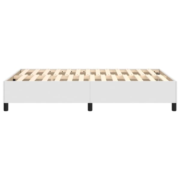 vidaXL Sängram vit 120x200 cm konstläder