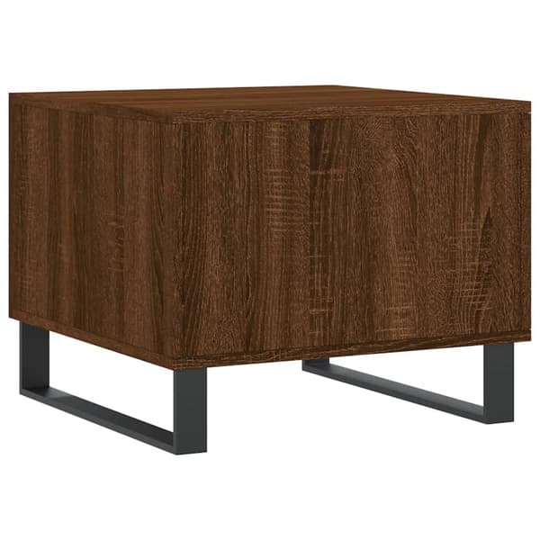 vidaXL sofabord brunt egetræ 50x50x40 cm