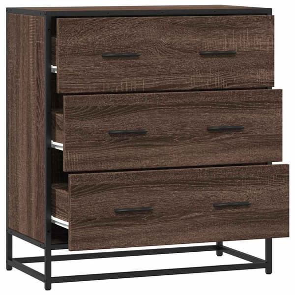 vidaXL skab brunt egetræ 68x35x76 cm træbaseret materiale