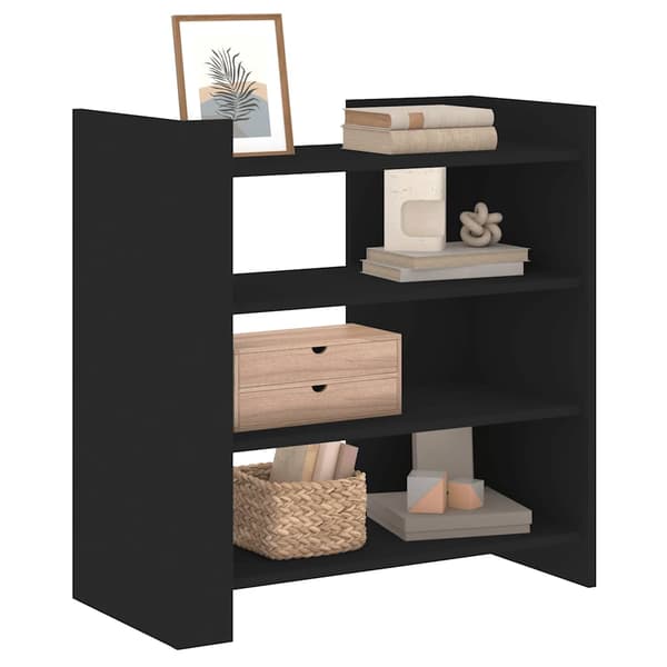 vidaXL skab, sort, 73,5x35x75 cm, træbaseret materiale