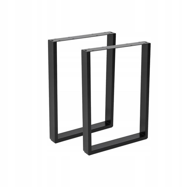 2x Sorte Loftmøbelben Bordben Bænk Skab Bordben H72cm