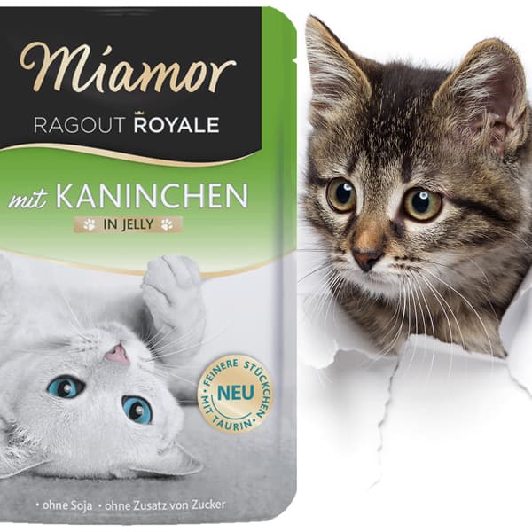 Miamor Royale mit Kaninchen - våd kaninfoder i gelé 100g