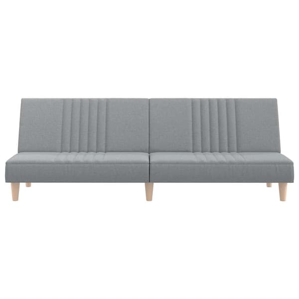 vidaXL Bäddsoffa, ljusgrå, klädd i tyg
