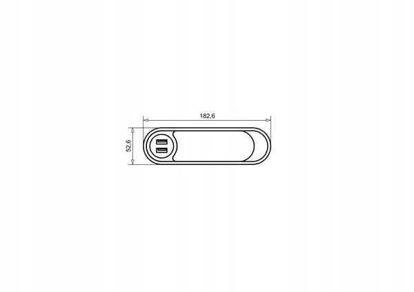 2x USB-kabelindgangsoplader sort SM-701 med strømforsyning