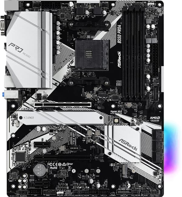 ASRock B550 Pro4 -emolevy (sAM4, AMD B550, PCI-Ex16)