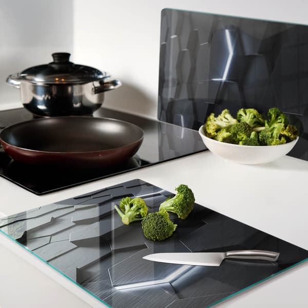 Dekorative glasplader til servering af snacks Abstraktion 2x40x52 cm