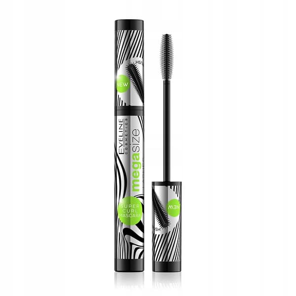 Eveline Mega Size Lashes Super Curl - svart mascara