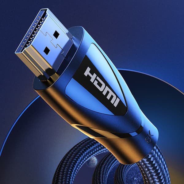 HDMI 8K 60Hz 2m flexibel flätad kabel - svart