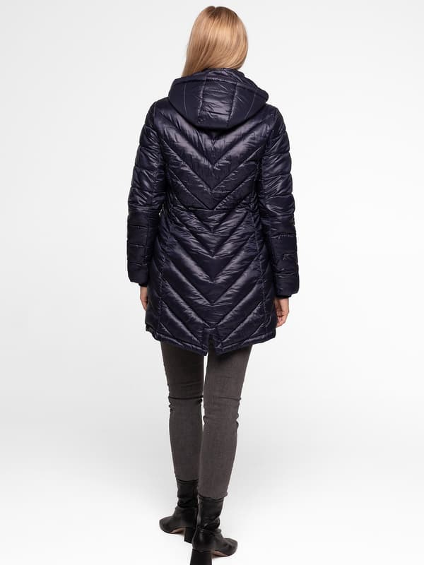 KNÄLÅNG QUILTAD JACKET FÖR DAMMER, ÖVERGÅNGSJACKA