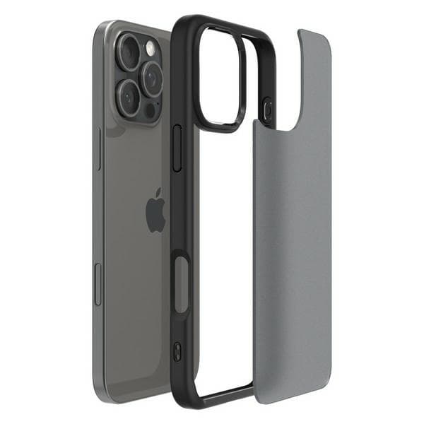 Spigen Ultra Hybrid-cover til iPhone 16 Pro Max, gennemsigtig sort