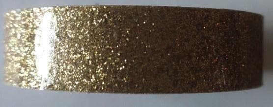 Glitterbånd med stjerner, sølv, 18 mm x 2 m