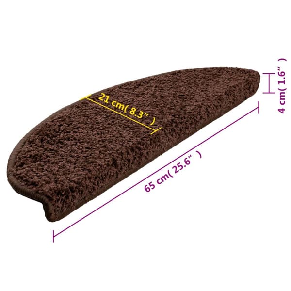 vidaXL Trappsteg, 10 st, 65x21x4 cm, Brun