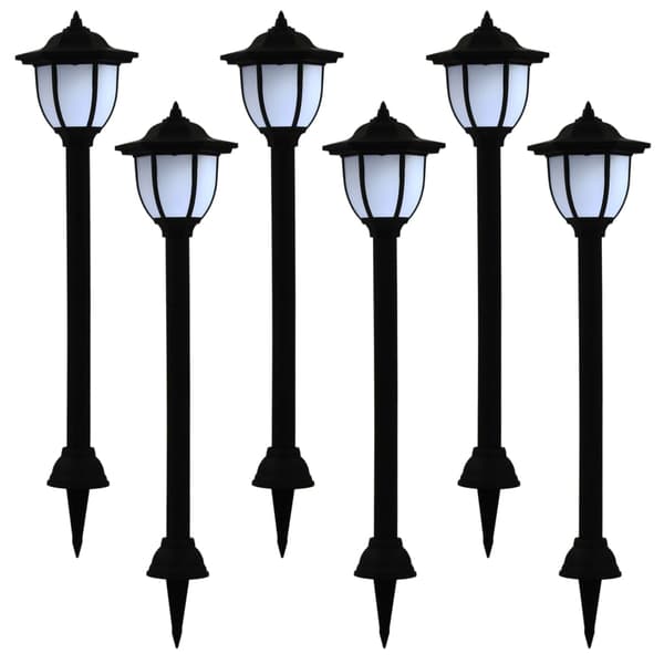 vidaXL solcelledrevne havelamper, 6 stk., LED, sort