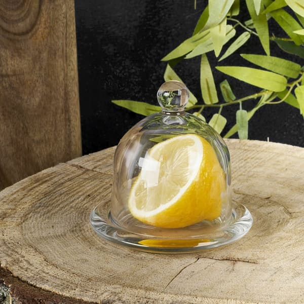 Glasbeholder med stativ til citron, lime, kage, banket, 9,5 cm