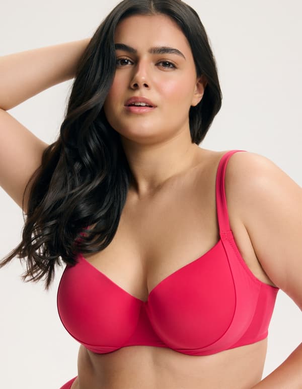Esotiq BASE Vadderad Bikinitopp | Intensivrosa 70E