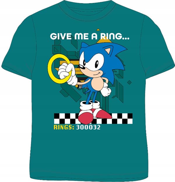 Sonic t-shirt pojke bomull grön 104