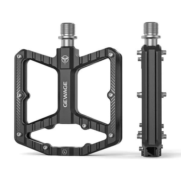 Gewage Aluminium Forseglede Lejer Platform Cykelpedaler Sort