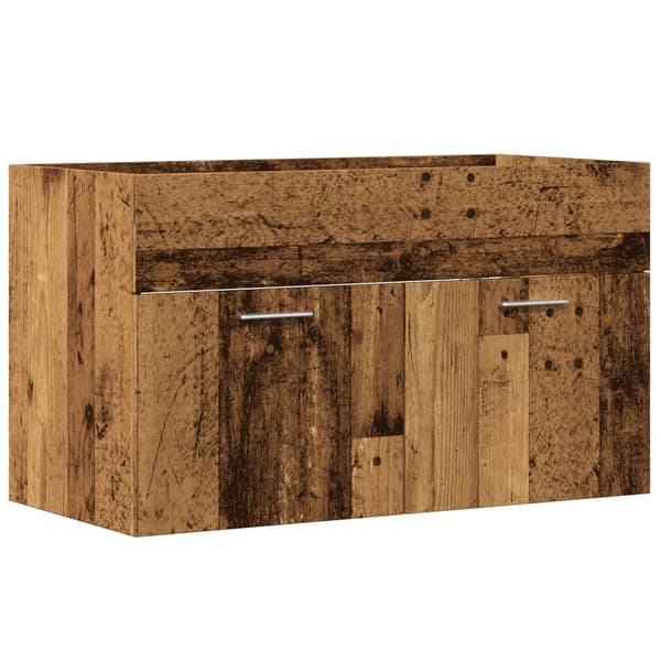 vidaXL håndvaskskab, antik træ, 90x38,5x46 cm
