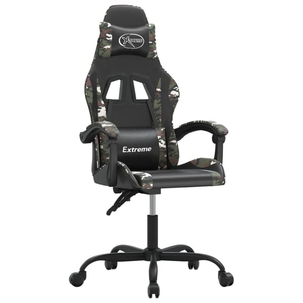 vidaXL gamingstol, sort og camouflage, kunstlæder