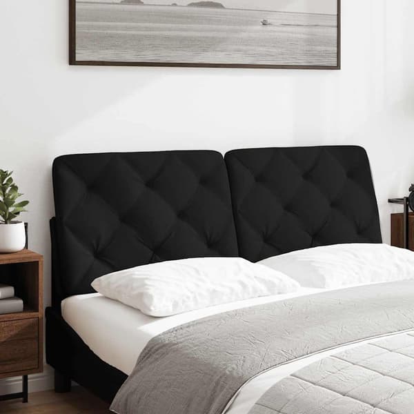 vidaXL hovedgærdehynde, sort, 120 cm, stof