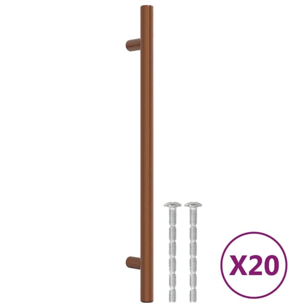 vidaXL skabsgreb 20 stk. bronze 192 mm rustfrit stål