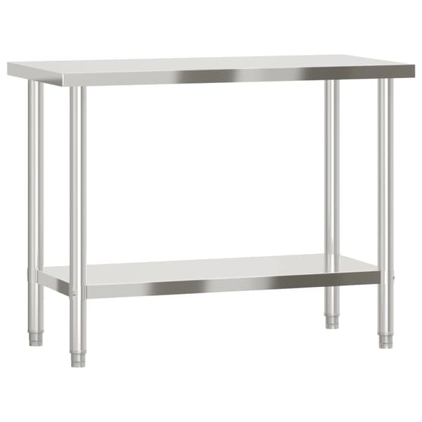 vidaXL køkkenbord 110x55x85 cm rustfrit stål