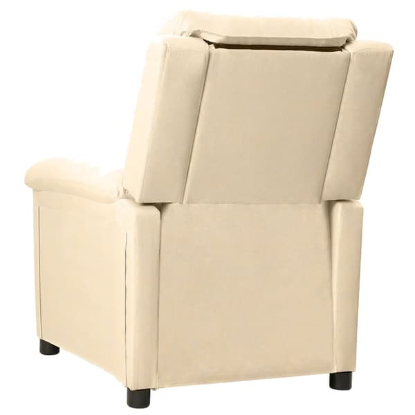 vidaXL elektrisk massagestol, creme, stof