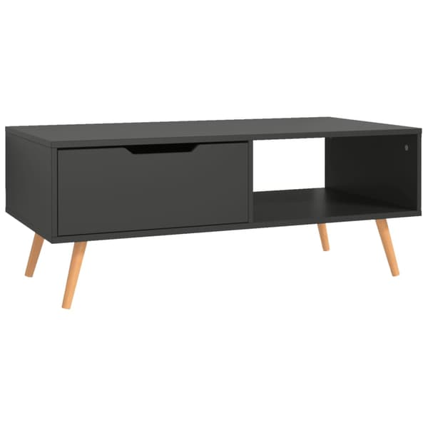 vidaXL Soffbord, grått, 100x49,5x43 cm, träbaserat material