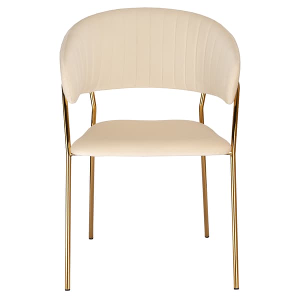 Beige fløjlsstol COLIN GOLD