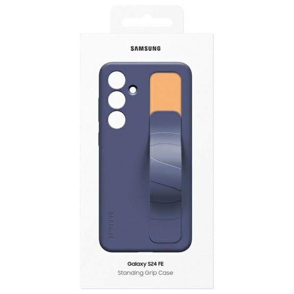 Samsung Standing Grip Cover til Galaxy S24 FE Blå og Sort