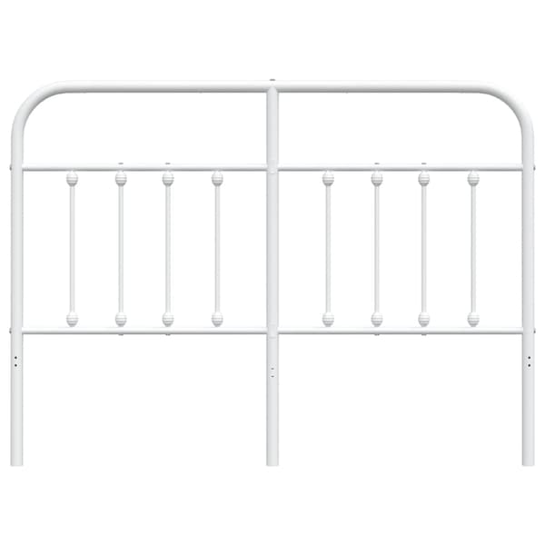 vidaXL metalsengegavl hvid 135 cm